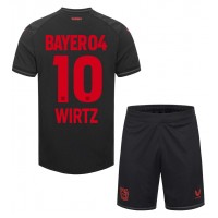 Stroje piłkarskie Bayer Leverkusen Florian Wirtz #10 Koszulka Podstawowej dla dzieci 2023-24 Krótki Rękaw (+ szorty)